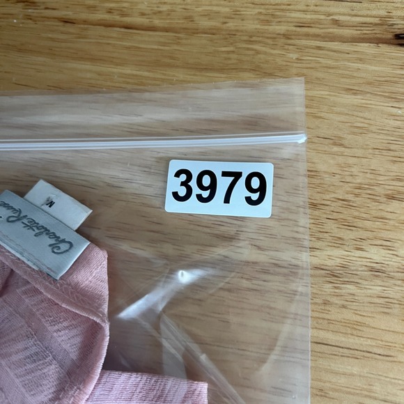 Vtg Charlotte Russe Top Womens M Y2K Sheer Fairy Soft Ethereal Tie Plunge Pink‎ - Picture 5 of 6